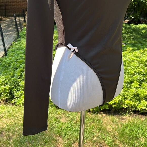 Edikted Black Marlo Highcut Bodysuit - Picture 3 of 8